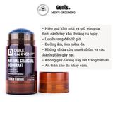  Lăn khử mùi nam Duke Cannon Natural Charcoal Deodorants 78g than hoạt tính tự nhiên, kháng khuẩn & khô thoáng cả ngày 