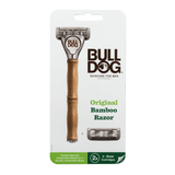  Bộ 1 hộp dao cạo râu và hộp 4 lưỡi cạo râu 5 lưỡi kép Bulldog Skincare Original Bamboo Razor 