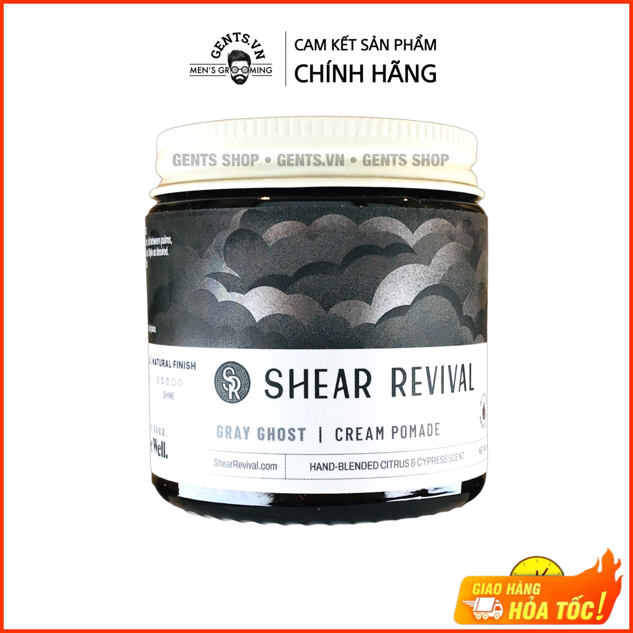 Pomade tạo kiểu tóc nam Shear Revival Gray Ghost Cream Pomade 96g