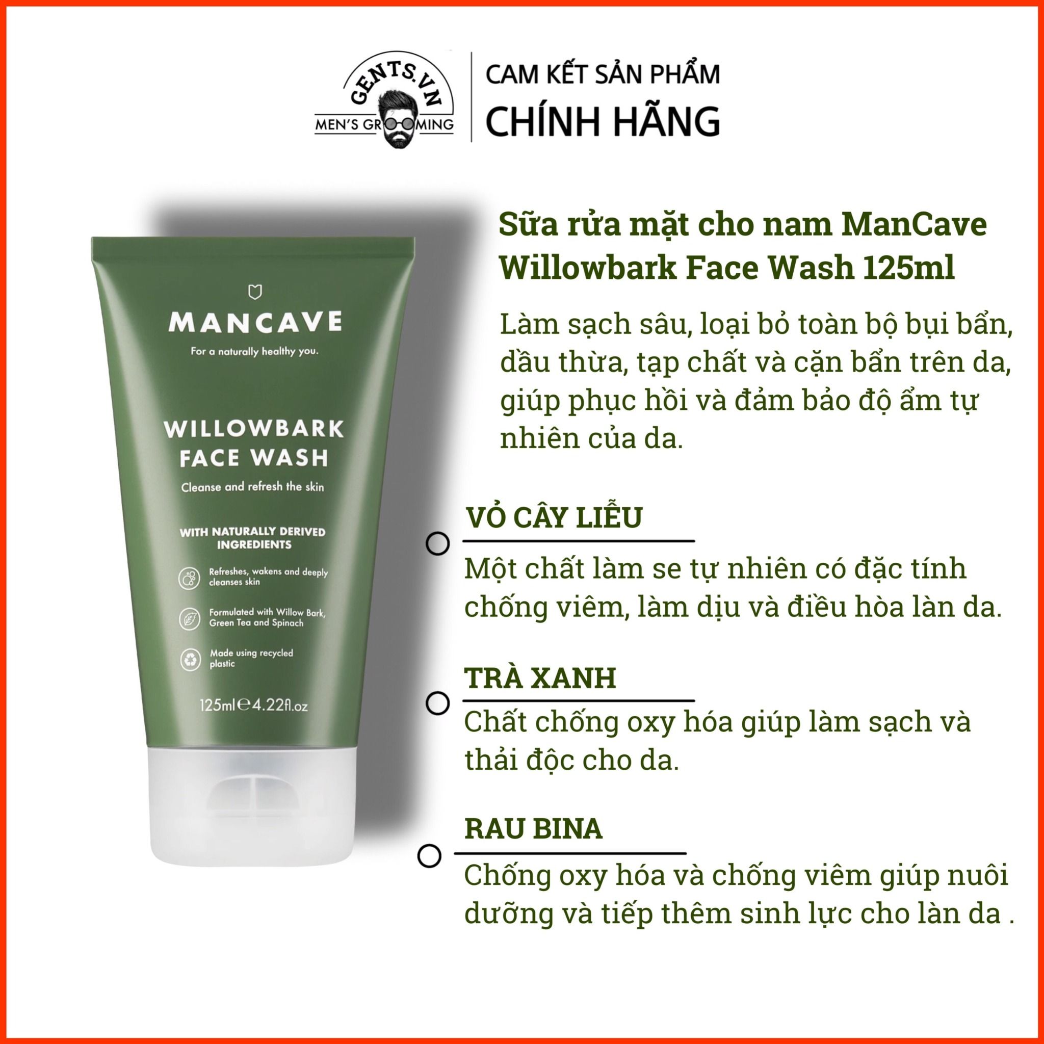  Bộ sữa rửa mặt, tẩy tế bào chết và kem dưỡng ẩm da cho nam ManCave Original SkinCare Set - Sạch sâu, ngừa mụn, giảm bã nhờn cho nam. 