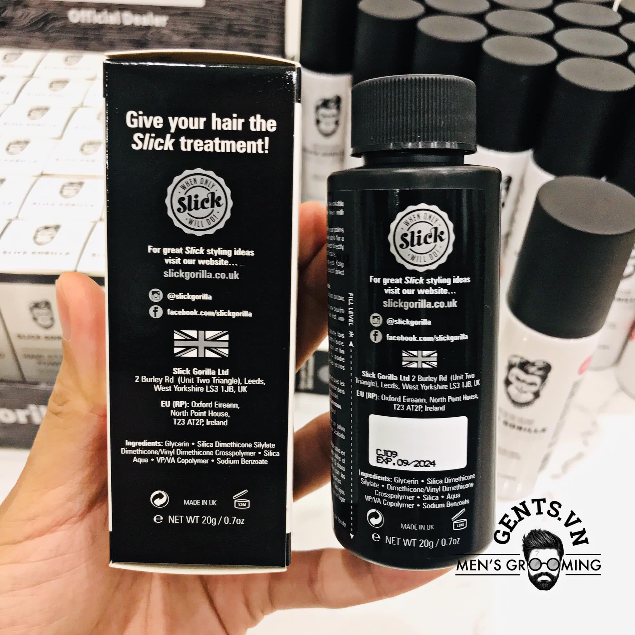  Bộ 3 lọ Bột rắc tạo kiểu, bột tạo phồng tóc Slick Gorilla Hair Styling Powders (20g x 3) 
