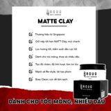  Sáp vuốt tóc Roug Matt - Matte Clay 90g, Gôm Hair Spray 250ml, Xịt tạo phồng Roug Sea Salt Spray - Mousse 150ml 