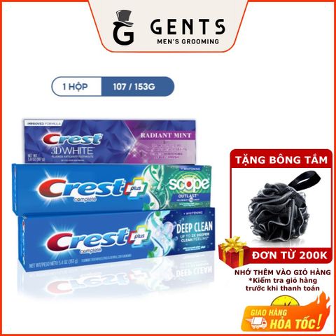  Kem Đánh trắng răng Crest 3D White 107/153g chính hãng 