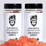  Kẹo dẻo Biotin chăm sóc, kích thích mọc tóc Slick Gorilla Hair Strength Gummies 60 viên / lọ ngăn rụng tóc hiệu quả 