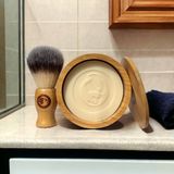  Bộ bát chổi đánh bọt cạo râu có sẵn xà phòng cạo râu Bulldog Skincare Original Shave Soap & Shave Brush 