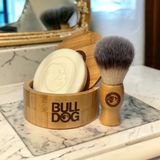  Bộ bát chổi đánh bọt cạo râu có sẵn xà phòng cạo râu Bulldog Skincare Original Shave Soap & Shave Brush 