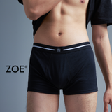  Quần lót nam Trunk cotton logo Zoe - Đen 