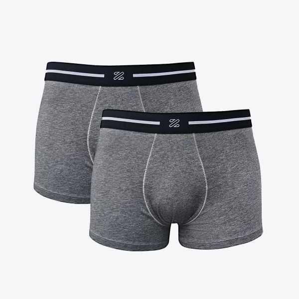  Combo 2 Quần lót nam Trunk cotton logo Zoe - Xám 
