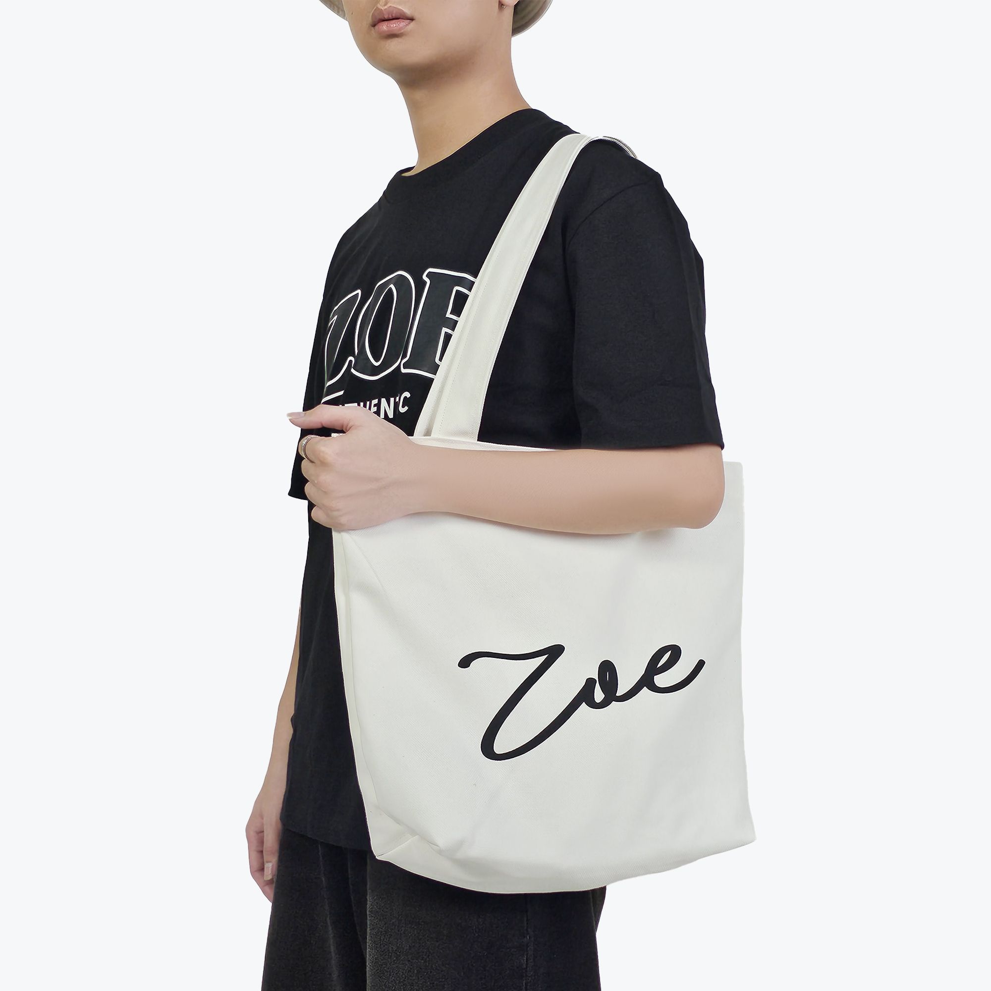 Túi tote vải canvas màu trắng unisex (TB001) | ZOE OFFICIAL – ZOE®