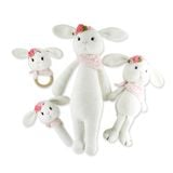  Shaker Ring Rattle Rabbit- Snowball 