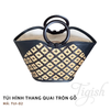 Túi chiếu hình thang quai tròn gỗ - TUI02
