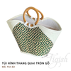 Túi chiếu hình thang quai tròn gỗ - TUI02
