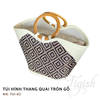 Túi chiếu hình thang quai tròn gỗ - TUI02