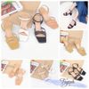 Sandal 5p gót trụ mũi vuông 2 quai xoắn - MS: S5-23032
