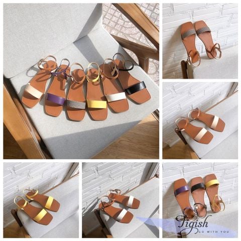  Sandal xẹp mũi vuông bảng ngang - MS:SX-57001 