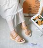Sandal 3p da đế đúc mũi tròn 2 quai ngang xé dán - MS: S3-10002