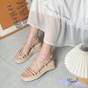Sandal 5p mũi vuông 2 quai ngang chéo mảnh - MS: S5-70001