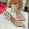 Sandal 7p gót mika mùi tròn 2 quai trong mika - MS: S7-23029