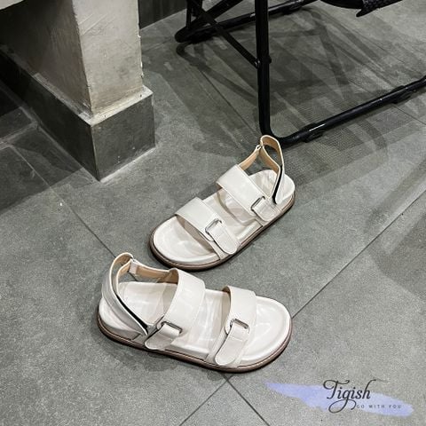  Sandal mũi tròn 2 quai ngang khóa xé dán - MS: SX-84002 