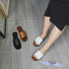 Dép xẹp mũi tròn quai ngang phối màu - MS: DX-01044