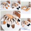 Sandal 5p gót trụ mũi vuông bảng ngang hậu phối màu - MS: S5-06029