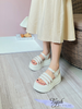 Sandal bánh mì 7p mũi tròn 3 quai ngang - MS: HM81-S701