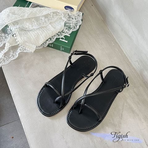  Sandal xẹp mũi tròn xỏ ngón quai ngang - MS: SX-25079 