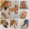 Sandal 3p mũi tròn 6 quai mảnh đan chéo nối hậu - MS: S3-01005