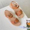 Sandal 2p mũi tròn bảng ngang lệch phối khóa hậu xé dán - S2-58006