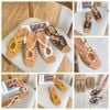 Sandal mũi vuông gút giọt nước hở mũi hậu khóa - MS: SX-01080