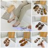 Sandal xẹp mũi tròn 2 quai chéo hậu vòng - MS: SX-25062