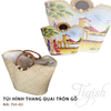 Túi chiếu hình thang quai tròn gỗ - TUI02
