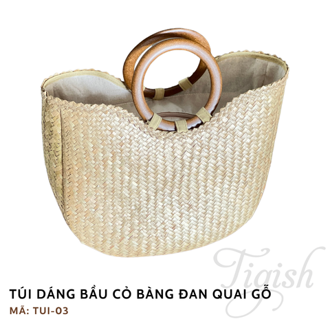  Túi chiếu hình thang quai tròn gỗ - TUI03 