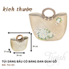 Túi chiếu hình thang quai tròn gỗ - TUI03