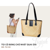 Túi cỏ bàng chữ nhật quai dài - TUI04