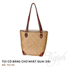 Túi cỏ bàng chữ nhật quai dài - TUI04