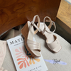 Sandal 8p đế xuồng quai ngang tán đinh - MS: S8-26006