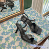 Sandal 7p gót vuông nhỏ mũi vuông quai ngang lệch -MS: S7-26029