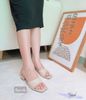 Guốc 5p gót vuông mũi vuông bảng ngang khuyết giữa 2 - MS: G5-23010