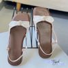 Sandal xẹp mũi vuông quai nơ thắt nút - SX-25070