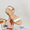 Sandal 3p mũi tròn quai ngang phối màu - MS: S3-63001