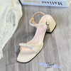 Sandal 5p gót vuông mũi vuông đính nơ - MS: S5-22015