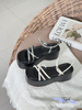 Sandal 7p đế xuồng mũi vuông 3 quai chéo - MS: S7-84002