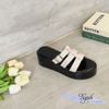 Dép 6p mũi tròn quai đan lồng nhau phối khóa - MS: D6-84002