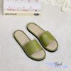 Dép cói mũi tròn bảng ngang si talong viền màu - MS: DX-01055
