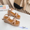 Sandal 7p đế xuồng mũi vuông 2 quai chéo - MS: S7-84001