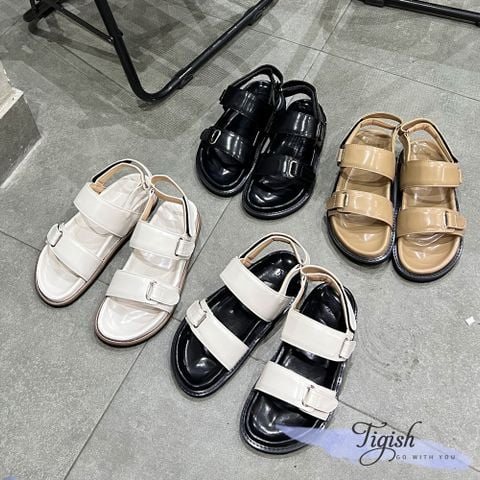  Sandal mũi tròn 2 quai ngang khóa xé dán - MS: SX-84002 
