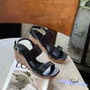 Sandal 8p đế xuồng 2 quai ngang caro - MS: S8-26009