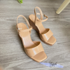 Sandal 8p đế xuồng quai ngang caro - MS: S8-26008