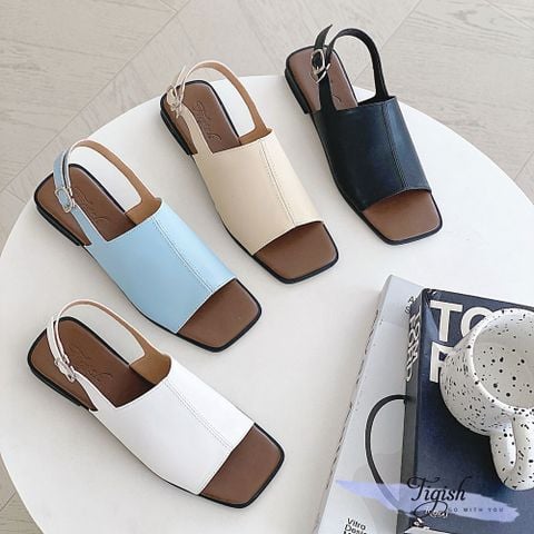  Sandal 2p gót vuông quai bảng bự may chỉ giữa - MS: S2-25003 